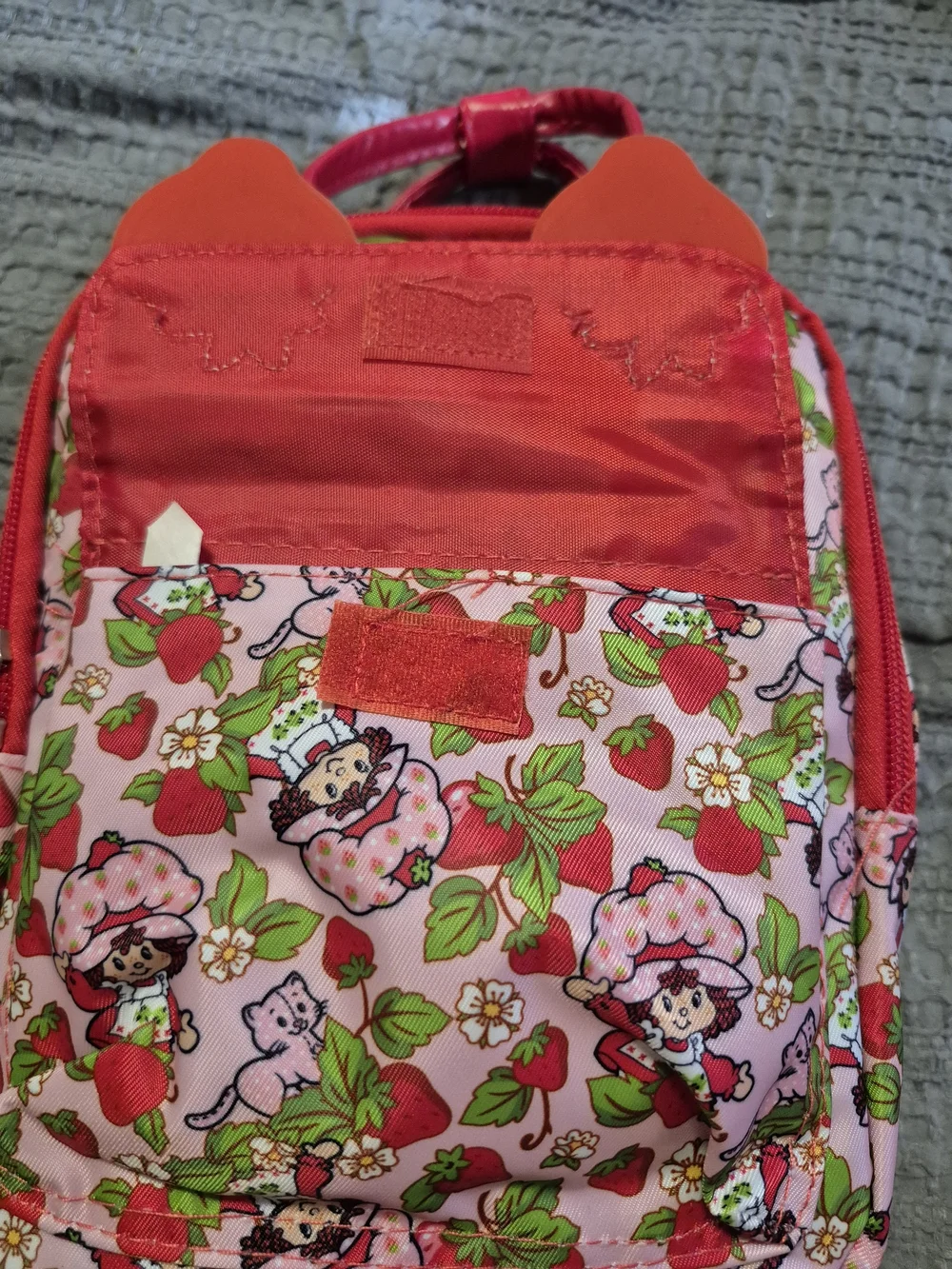 Strawberry Shortcake Mini Backpack Pink Strawberry Print Kawaii Y2K Cottagecore